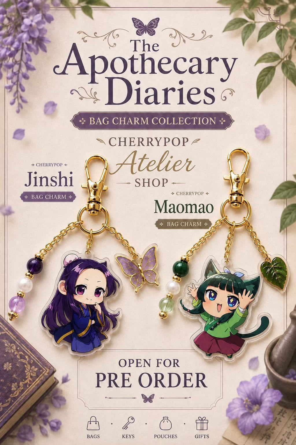 The Apothecary Diaries Bag Charm • Limited Drop