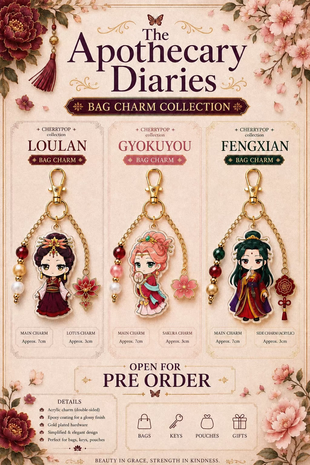 The Apothecary Diaries Bag Charm • Limited Drop
